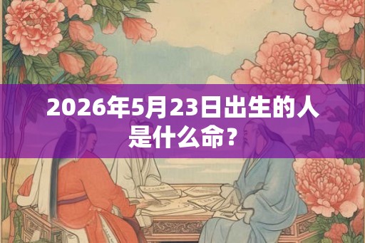 2026年5月23日出生的人是什么命？