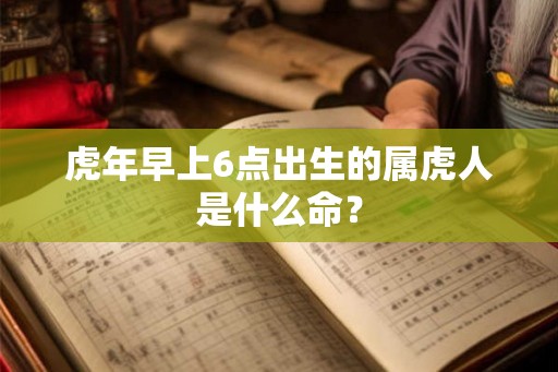 虎年早上6点出生的属虎人是什么命？
