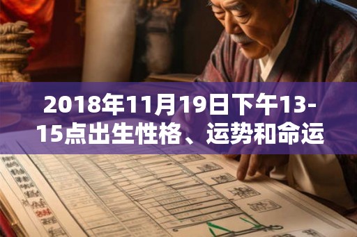 2018年11月19日下午13-15点出生性格、运势和命运