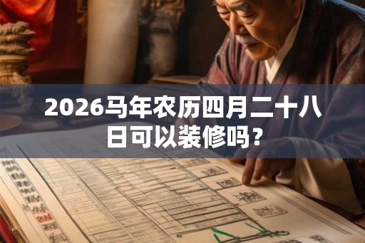 2026马年农历四月二十八日可以装修吗？