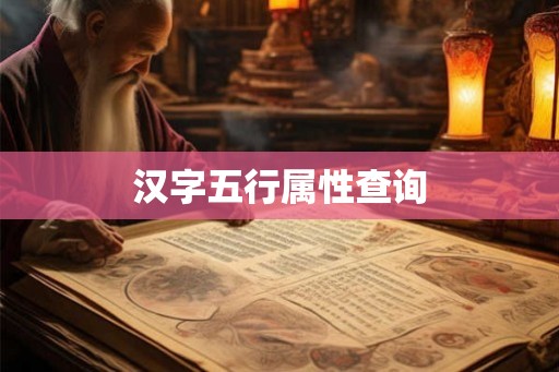 汉字五行属性查询 汉字五行属性查询