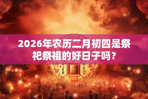 2026年农历二月初四是祭祀祭祖的好日子吗？