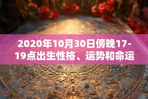 2020年10月30日傍晚17-19点出生性格、运势和命运