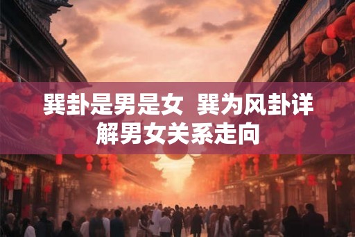 巽卦是男是女  巽为风卦详解男女关系走向