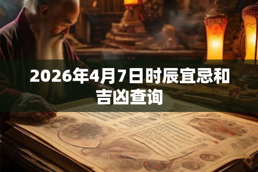 2026年4月7日时辰宜忌和吉凶查询