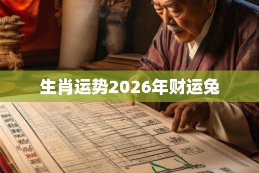 生肖运势2026年财运兔