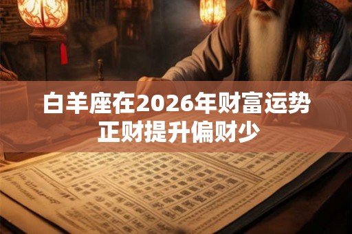 白羊座在2026年财富运势 正财提升偏财少