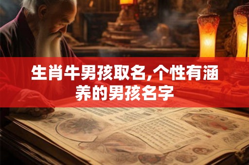 生肖牛男孩取名,个性有涵养的男孩名字