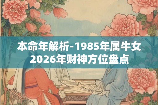 本命年解析-1985年属牛女2026年财神方位盘点
