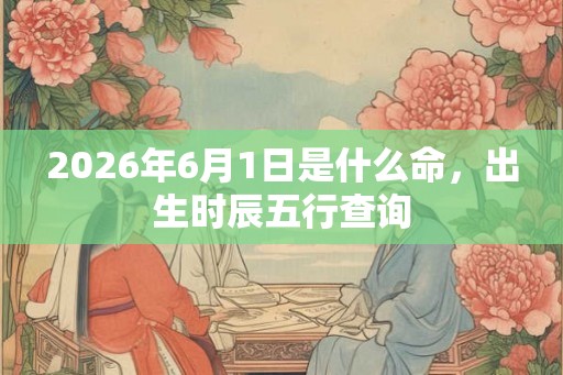2026年6月1日是什么命，出生时辰五行查询