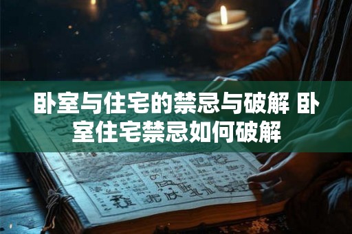 卧室与住宅的禁忌与破解 卧室住宅禁忌如何破解