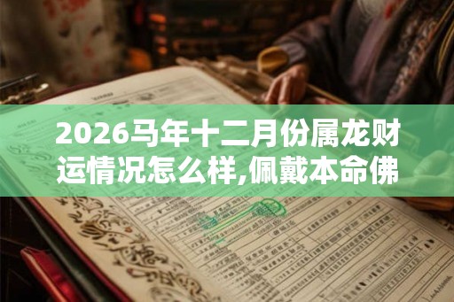 2026马年十二月份属龙财运情况怎么样,佩戴本命佛避免破财 2026马年十二月份属龙财运情况怎么样,佩戴本命佛避免破财