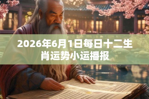 2026年6月1日每日十二生肖运势小运播报