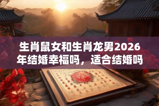 生肖鼠女和生肖龙男2026年结婚幸福吗，适合结婚吗？