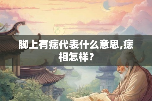 脚上有痣代表什么意思,痣相怎样? 脚上有痣代表什么意思,痣相怎样?
