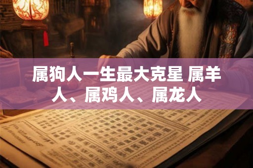 属狗人一生最大克星 属羊人、属鸡人、属龙人