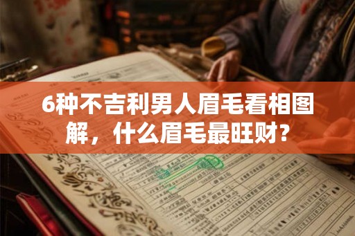 6种不吉利男人眉毛看相图解，什么眉毛最旺财？