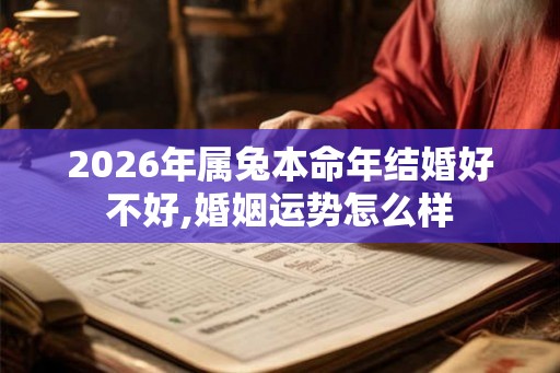 2026年属兔本命年结婚好不好,婚姻运势怎么样