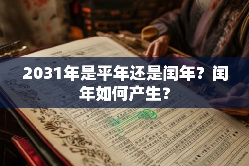 2031年是平年还是闰年？闰年如何产生？