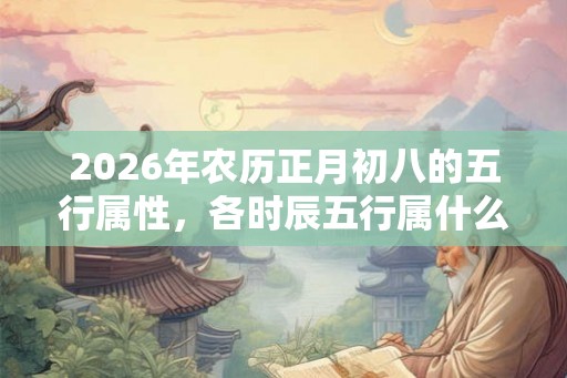 2026年农历正月初八的五行属性，各时辰五行属什么？