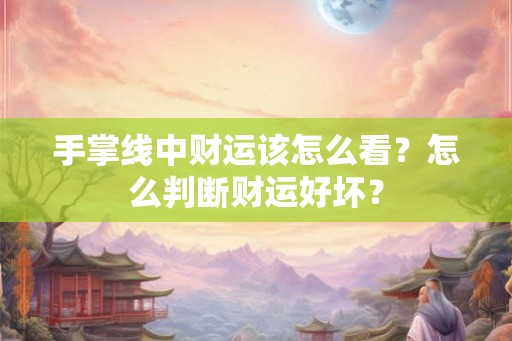 手掌线中财运该怎么看？怎么判断财运好坏？