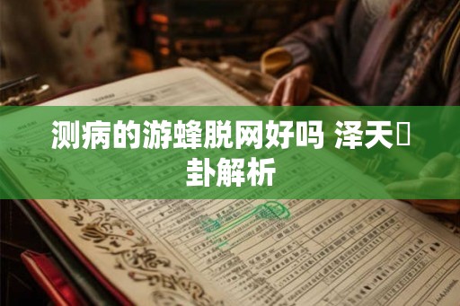 测病的游蜂脱网好吗 泽天夬卦解析
