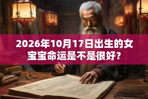 2026年10月17日出生的女宝宝命运是不是很好？