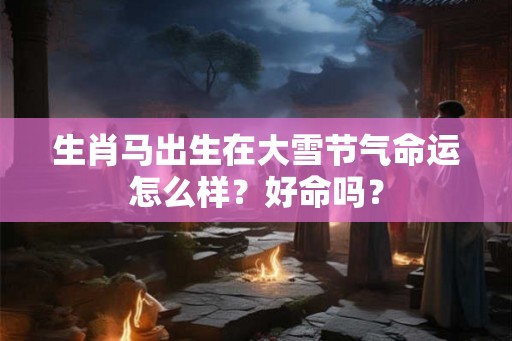 生肖马出生在大雪节气命运怎么样？好命吗？