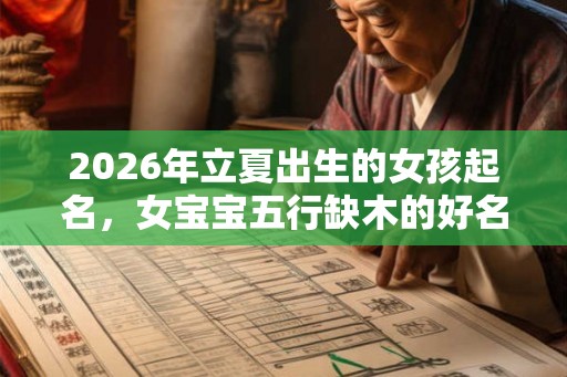 2026年立夏出生的女孩起名，女宝宝五行缺木的好名字推荐