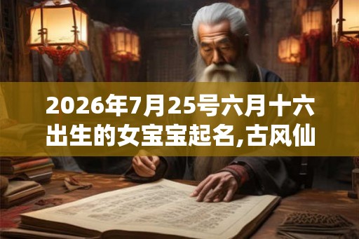 2026年7月25号六月十六出生的女宝宝起名,古风仙气 2026年7月25号六月十六出生的女宝宝起名,古风仙气