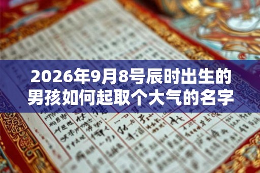 2026年9月8号辰时出生的男孩如何起取个大气的名字和五行属性