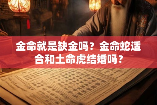 金命就是缺金吗？金命蛇适合和土命虎结婚吗？