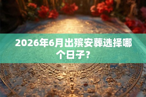 2026年6月出殡安葬选择哪个日子？