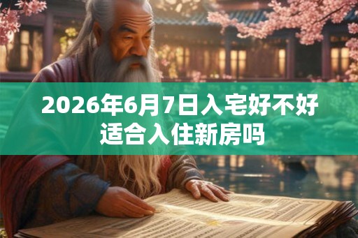 2026年6月7日入宅好不好 适合入住新房吗