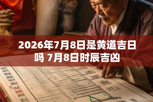 2026年7月8日是黄道吉日吗 7月8日时辰吉凶