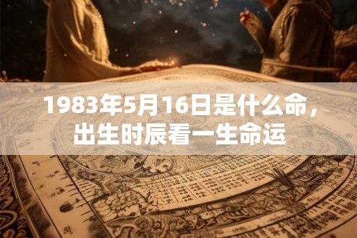 1983年5月16日是什么命，出生时辰看一生命运