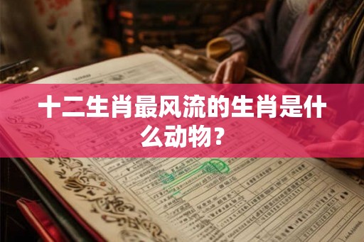 十二生肖最风流的生肖是什么动物？