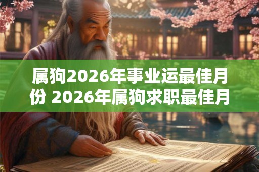 属狗2026年事业运最佳月份 2026年属狗求职最佳月份