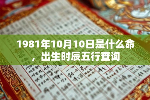 1981年10月10日是什么命，出生时辰五行查询