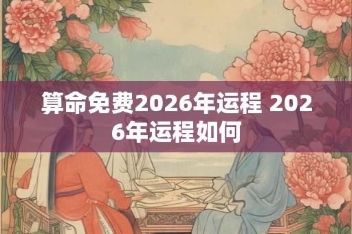 算命免费2026年运程 2026年运程如何
