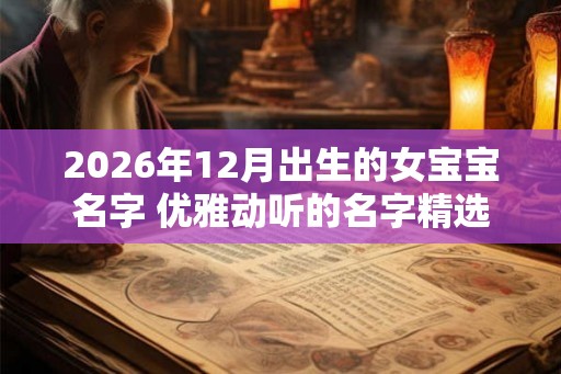 2026年12月出生的女宝宝名字 优雅动听的名字精选