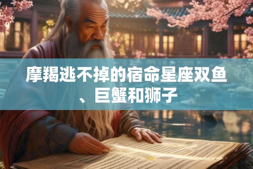 摩羯逃不掉的宿命星座双鱼、巨蟹和狮子