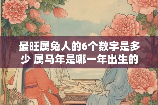 最旺属兔人的6个数字是多少 属马年是哪一年出生的