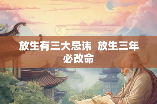 放生有三大忌讳 放生三年必改命 放生有三大忌讳 放生三年必改命
