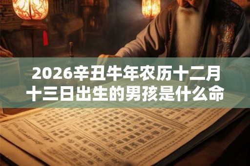 2026辛丑牛年农历十二月十三日出生的男孩是什么命？