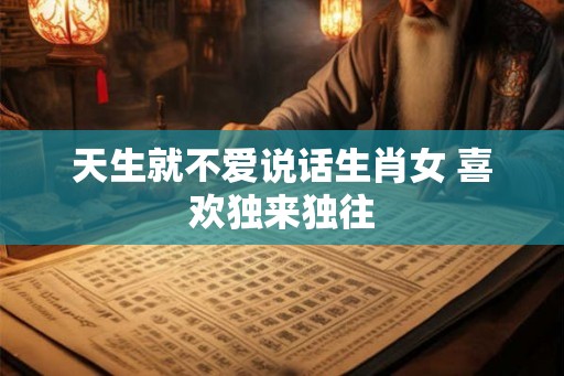 天生就不爱说话生肖女 喜欢独来独往