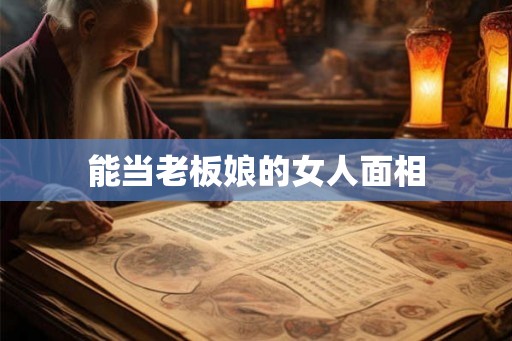 能当老板娘的女人面相
