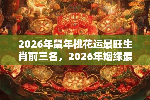 2026年鼠年桃花运最旺生肖前三名，2026年姻缘最旺盛的生肖