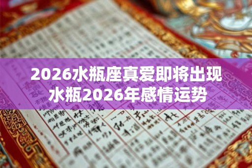 2026水瓶座真爱即将出现 水瓶2026年感情运势