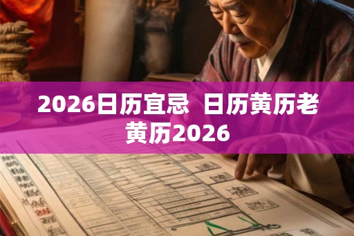 2026日历宜忌  日历黄历老黄历2026